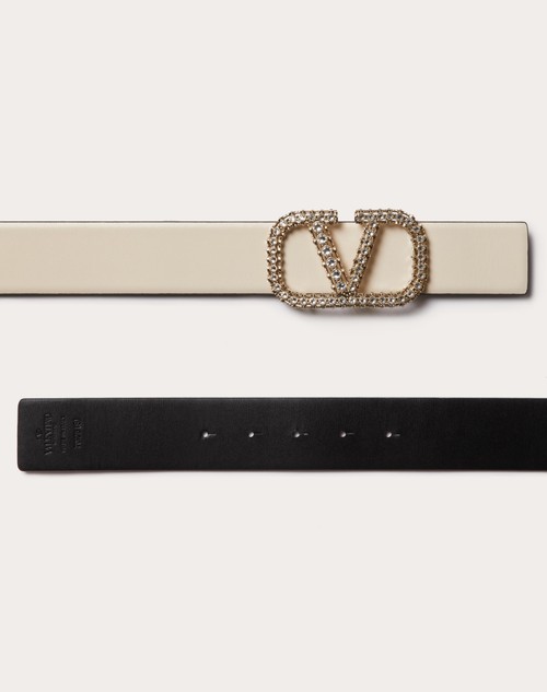Red Valentino CINTURA REVERSIBILE VLOGO SIGNATURE IN VITELLO LUCIDO 40 MM Officina