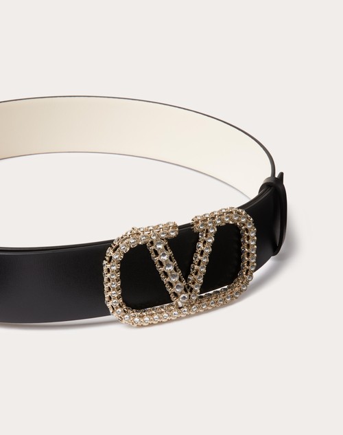 Red Valentino CINTURA REVERSIBILE VLOGO SIGNATURE IN VITELLO LUCIDO 40 MM Officina