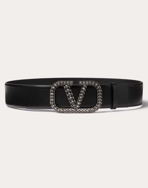 Red Valentino CINTURA VLOGO SIGNATURE IN VITELLO LUCIDO 40 MM Limitato a 3 giorni