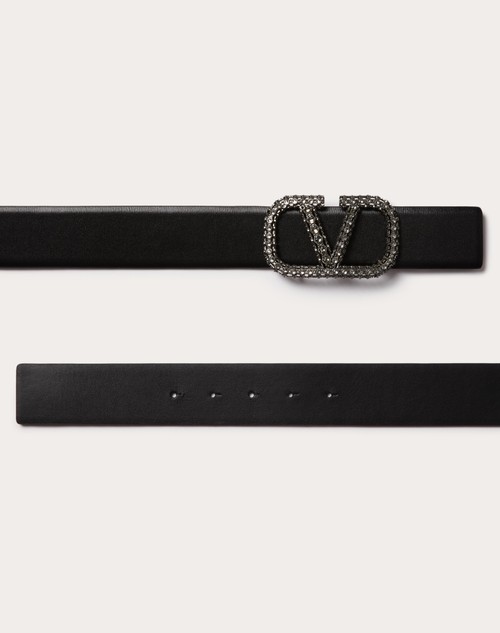 Red Valentino CINTURA VLOGO SIGNATURE IN VITELLO LUCIDO 40 MM Limitato a 3 giorni