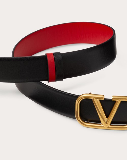 Red Valentino CINTURA REVERSIBILE VLOGO SIGNATURE IN VITELLO LUCIDO 30 MM Duty-free