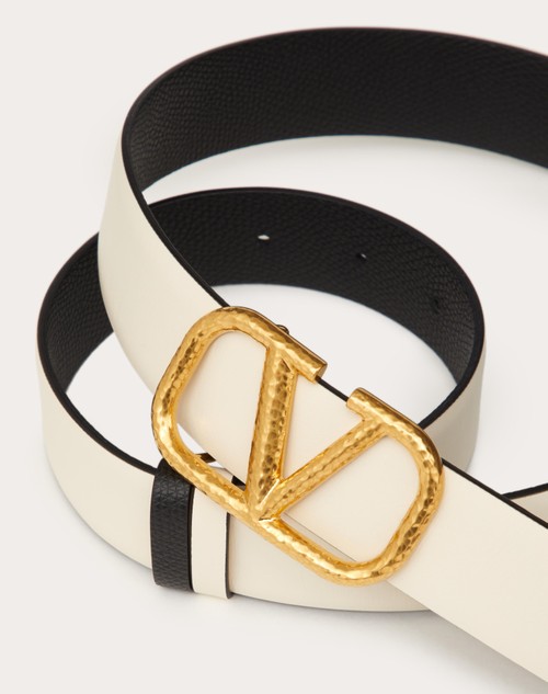 Red Valentino CINTURA REVERSIBILE VLOGO SIGNATURE IN VITELLO GRANATO 30 MM Sconti questo mese