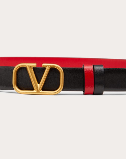 Red Valentino CINTURA REVERSIBILE VLOGO SIGNATURE IN VITELLO LUCIDO 20 MM Italia