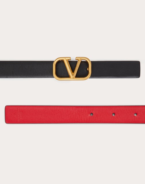 Red Valentino CINTURA REVERSIBILE VLOGO SIGNATURE IN VITELLO LUCIDO 20 MM Italia