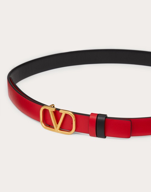 Red Valentino CINTURA REVERSIBILE VLOGO SIGNATURE IN VITELLO LUCIDO 20 MM Italia
