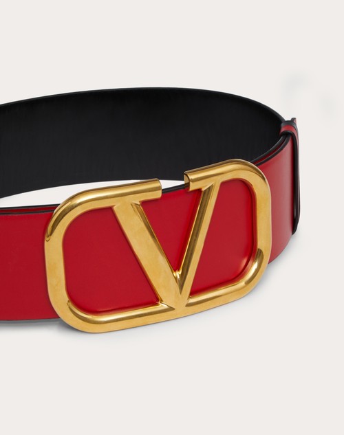 Red Valentino CINTURA REVERSIBILE VLOGO SIGNATURE IN VITELLO LUCIDO 70 MM Acquista Ora
