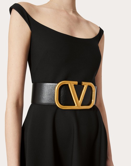 Red Valentino CINTURA REVERSIBILE VLOGO SIGNATURE IN VITELLO LUCIDO 70 MM Consegna Veloce