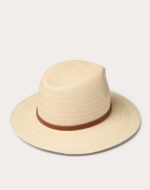 Red Valentino CAPPELLO FEDORA VLOGO THE BOLD EDITION IN PANAMA INTRECCIATO CON DETTAGLIO IN METALLO Economico