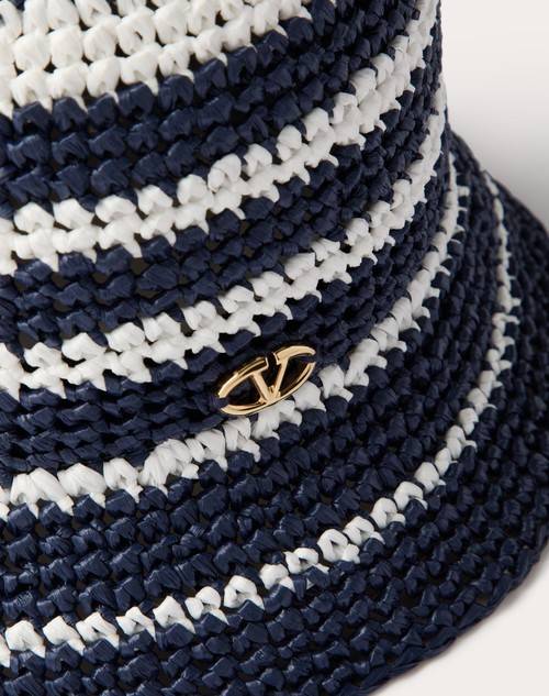 Red Valentino CAPPELLO BUCKET VLOGO THE BOLD EDITION IN RAFIA Saldi