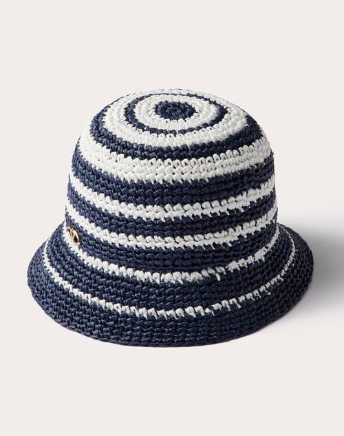 Red Valentino CAPPELLO BUCKET VLOGO THE BOLD EDITION IN RAFIA Saldi