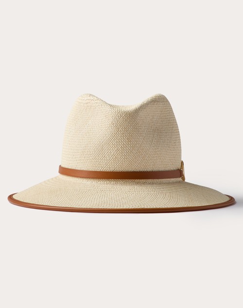 Red Valentino CAPPELLO FEDORA VLOGO THE BOLD EDITION IN PAGLIA Vendita Calda