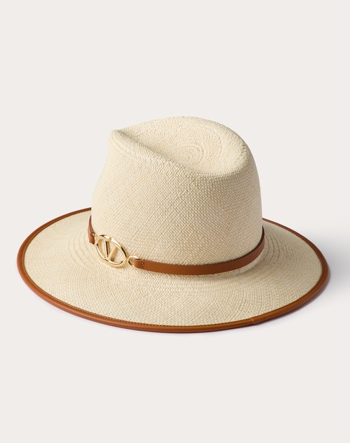 Red Valentino CAPPELLO FEDORA VLOGO THE BOLD EDITION IN PAGLIA Vendita Calda
