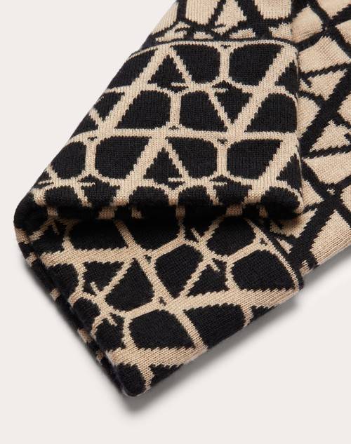 Red Valentino CAPPELLO BEANIE KNITTED TOILE ICONOGRAPHE IN CASHMERE E SETA I Più Venduti
