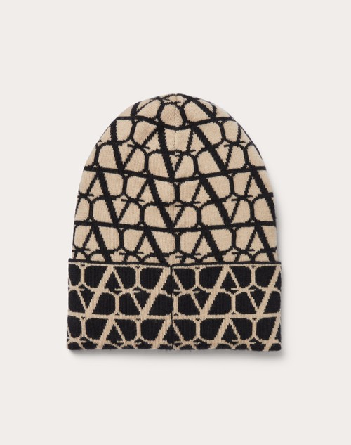 Red Valentino CAPPELLO BEANIE KNITTED TOILE ICONOGRAPHE IN CASHMERE E SETA I Più Venduti