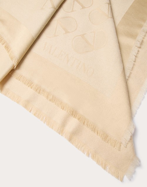 Red Valentino SCIALLE VLOGO SIGNATURE IN SETA, LANA E LUREX Vendite stagionali