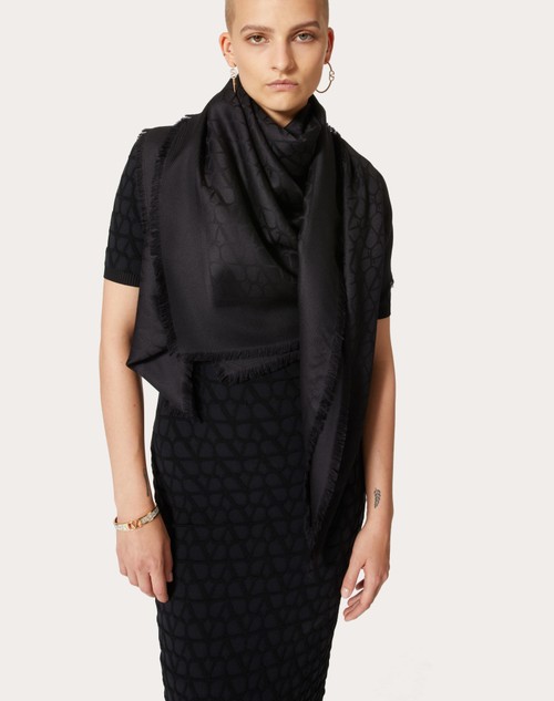 Red Valentino SCIALLE TOILE ICONOGRAPHE IN LANA E SETA Cyber Monday