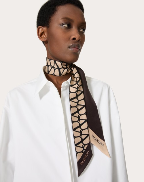 Red Valentino SCARF BANDEAUX TOILE ICONOGRAPHE IN SETA Nuovi prodotti