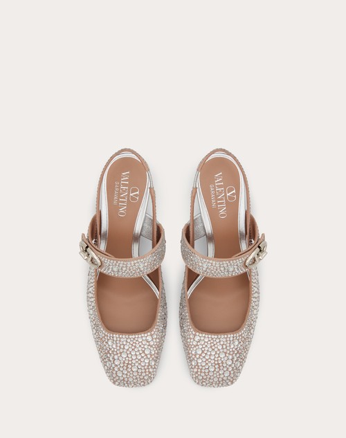 Red Valentino DÉCOLLETÉ SLINGBACK MARY-JANE VLOGO LOCKER CON CRISTALLI 60MM Sconti VIP