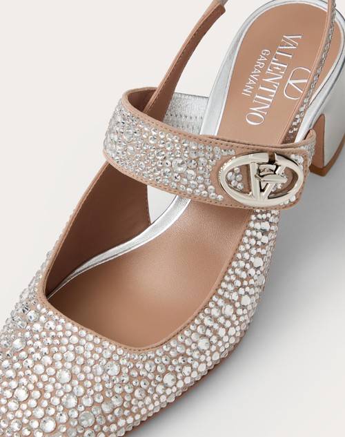 Red Valentino DÉCOLLETÉ SLINGBACK MARY-JANE VLOGO LOCKER CON CRISTALLI 60MM Sconti VIP