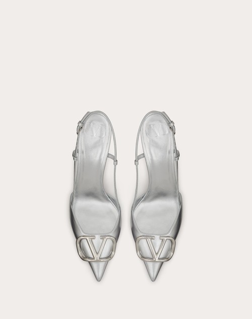 Red Valentino DÉCOLLETÉ SLINGBACK VLOGO SIGNATURE IN NAPPA LAMINATA 80MM Ultimo giorno
