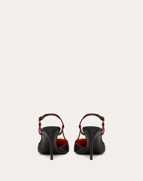 Red Valentino Décolleté slingback VLogo Signature in vitello 80mm Promozione temporanea