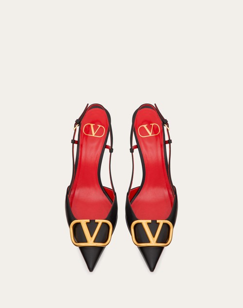 Red Valentino Décolleté slingback VLogo Signature in vitello 80mm Promozione temporanea