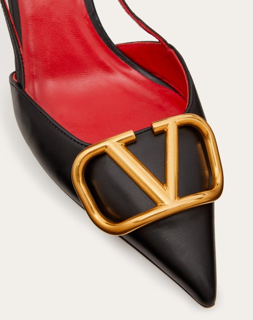 Red Valentino Décolleté slingback VLogo Signature in vitello 80mm Promozione temporanea