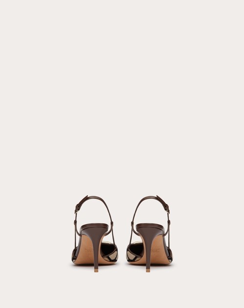 Red Valentino DÉCOLLETÉ SLINGBACK VLOGO SIGNATURE IN TOILE ICONOGRAPHE 80MM Only for today