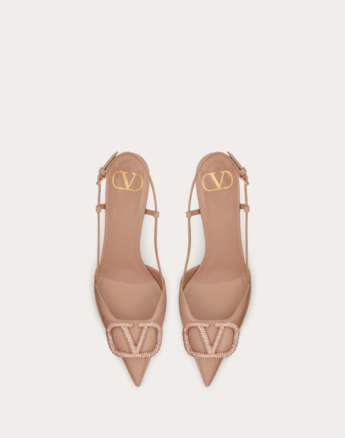 Red Valentino DÉCOLLETÉ SLINGBACK VLOGO SIGNATURE IN VITELLO 80MM Offerta speciale della fabbrica