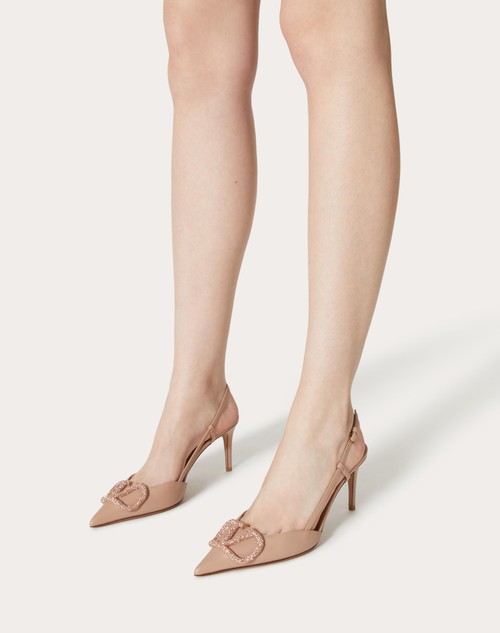 Red Valentino DÉCOLLETÉ SLINGBACK VLOGO SIGNATURE IN VITELLO 80MM Sostegno trimestrale