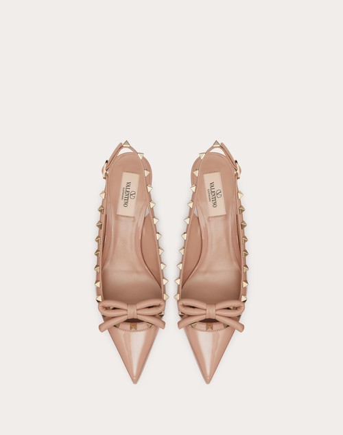 Red Valentino DÉCOLLETÉ SLINGBACK ROCKSTUD BOW IN VERNICE 60MM Black Friday Prezzi