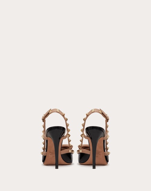 Red Valentino DÉCOLLETÉ SLINGBACK ROCKSTUD BOW IN VERNICE 100MM In vendita