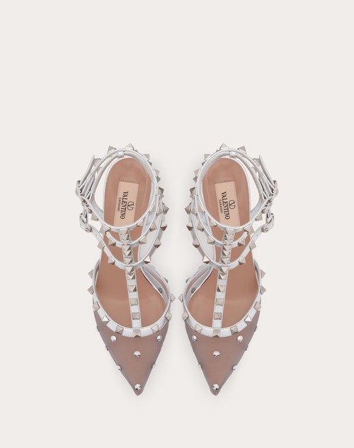 Red Valentino DÉCOLLETÉ ROCKSTUD IN RETE CON CRISTALLI E CINTURINI 65MM 50% di sconto per tempo limitato