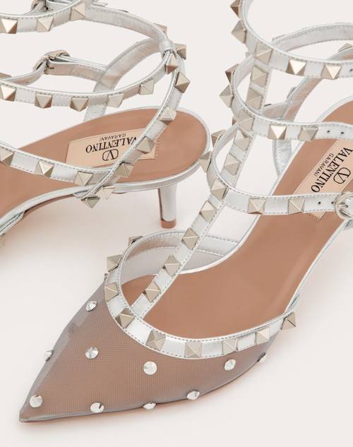 Red Valentino DÉCOLLETÉ ROCKSTUD IN RETE CON CRISTALLI E CINTURINI 65MM 50% di sconto per tempo limitato