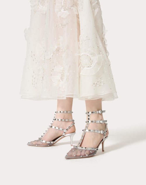 Red Valentino DÉCOLLETÉ ROCKSTUD IN RETE CON CRISTALLI E CINTURINI 65MM 50% di sconto per tempo limitato