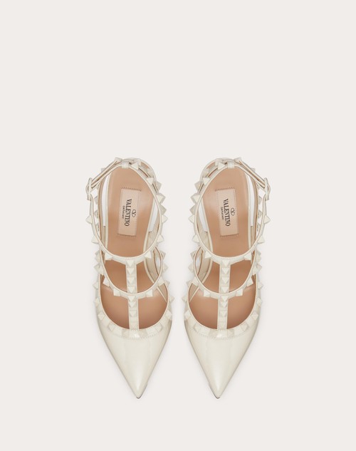 Red Valentino DÉCOLLETÉ ROCKSTUD IN VERNICE CON CINTURINI E BORCHIE IN TONO 100MM Vendita
