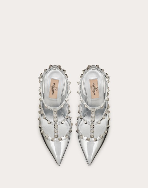 Red Valentino DÉCOLLETÉ ROCKSTUD IN SPECCHIO CON CINTURINI E BORCHIE IN TONO 100MM Promozione