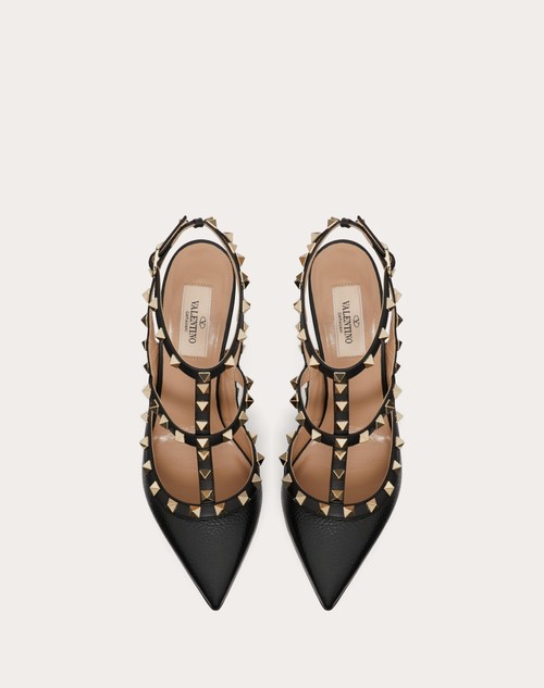 Red Valentino DÉCOLLETÉ ROCKSTUD IN VITELLO GRANATO CON CINTURINI 100MM Soddisfazione Garantita
