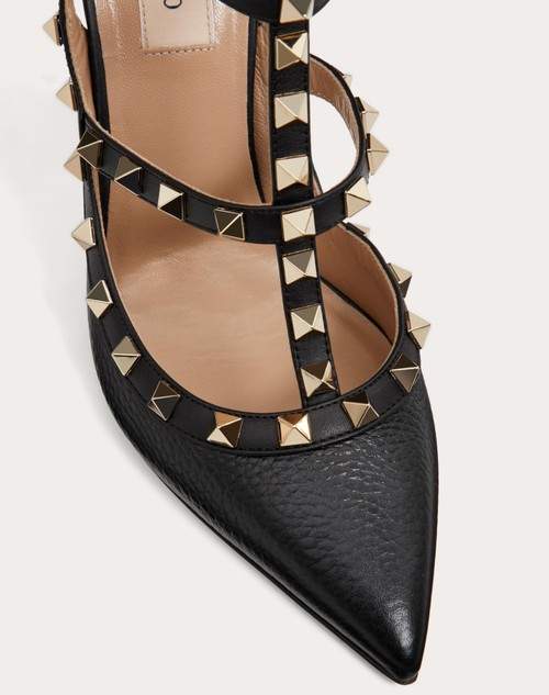 Red Valentino DÉCOLLETÉ ROCKSTUD IN VITELLO GRANATO CON CINTURINI 100MM Soddisfazione Garantita