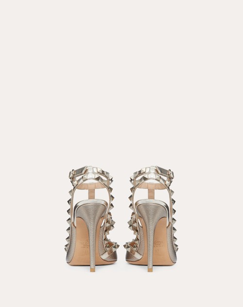 Red Valentino DÉCOLLETÉ ROCKSTUD METALLIZZATA CON CINTURINI 100MM Acquista Ora