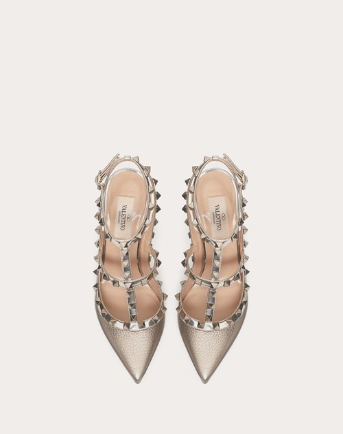 Red Valentino DÉCOLLETÉ ROCKSTUD METALLIZZATA CON CINTURINI 100MM Acquista Ora