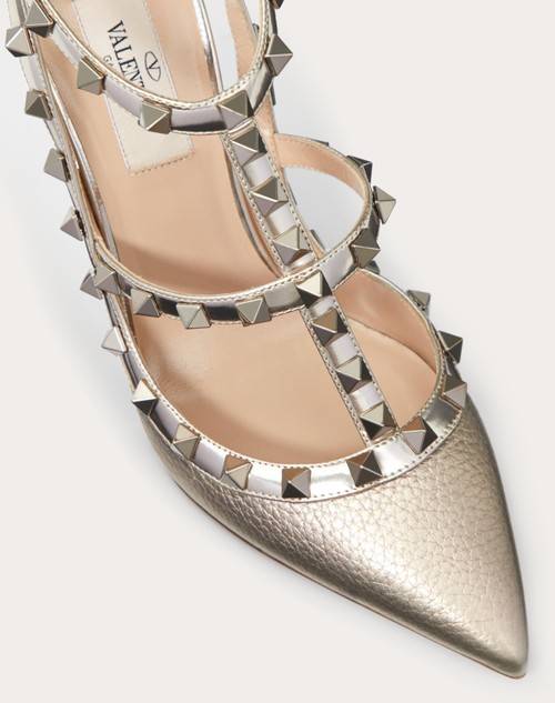 Red Valentino DÉCOLLETÉ ROCKSTUD METALLIZZATA CON CINTURINI 100MM Acquista Ora