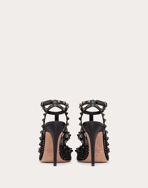 Red Valentino DÉCOLLETÉ ROCKSTUD IN RETE CON CRISTALLI E CINTURINI 100MM Promozione Limitata