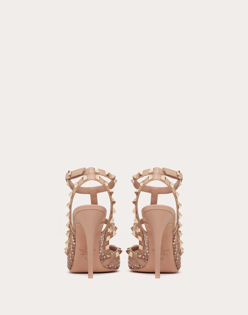 Red Valentino DÉCOLLETÉ ROCKSTUD IN RETE CON CRISTALLI E CINTURINI 100MM Fino Al -60%