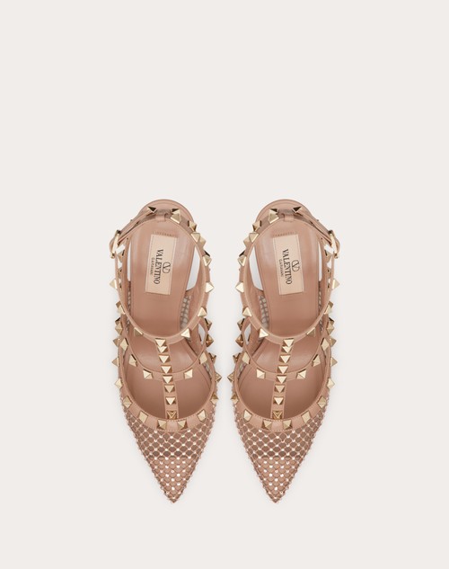 Red Valentino DÉCOLLETÉ ROCKSTUD IN RETE CON CRISTALLI E CINTURINI 100MM Fino Al -60%