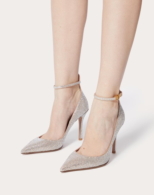 Red Valentino DÉCOLLETÉ VALENTINO GARAVANI TAN-GO CON CRISTALLI 100MM Affare Del Giorno