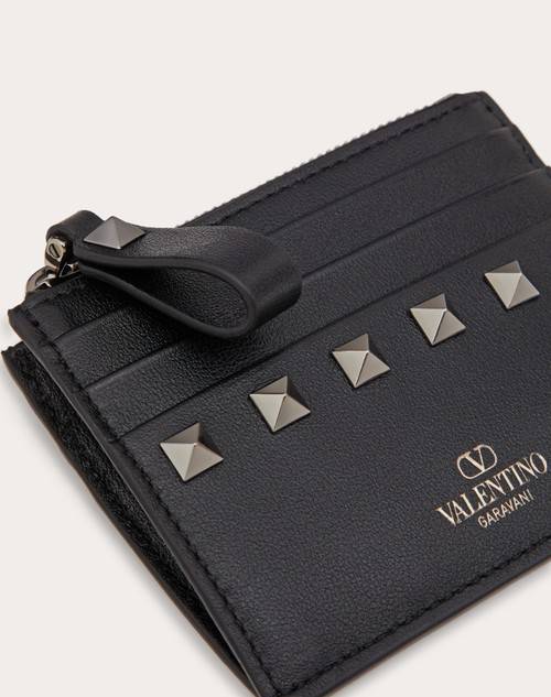 Red Valentino PORTACARTE ROCKSTUD IN VITELLO CON ZIP Novità