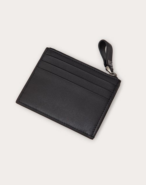 Red Valentino PORTACARTE ROCKSTUD IN VITELLO CON ZIP Novità