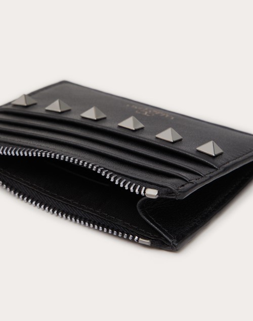 Red Valentino PORTACARTE ROCKSTUD IN VITELLO CON ZIP Novità