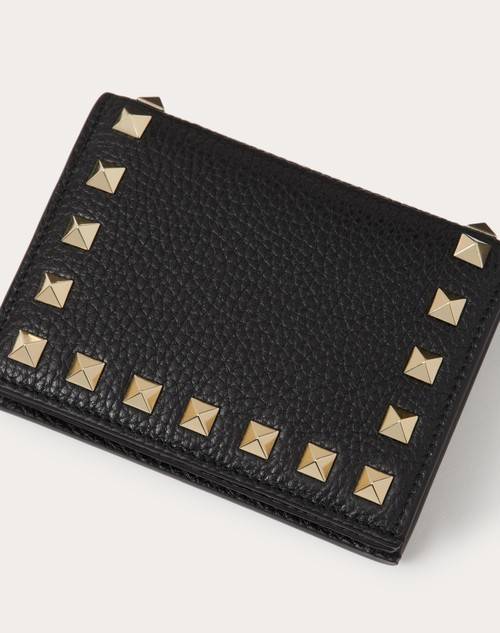 Red Valentino PORTAFOGLIO PICCOLO ROCKSTUD IN VITELLO GRANATO Saldi Di Fabbrica